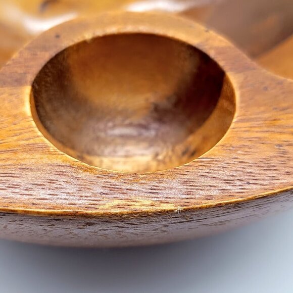Vintage Nambe Wooden Eclipse Nut Bowl - Picture 7 of 7
